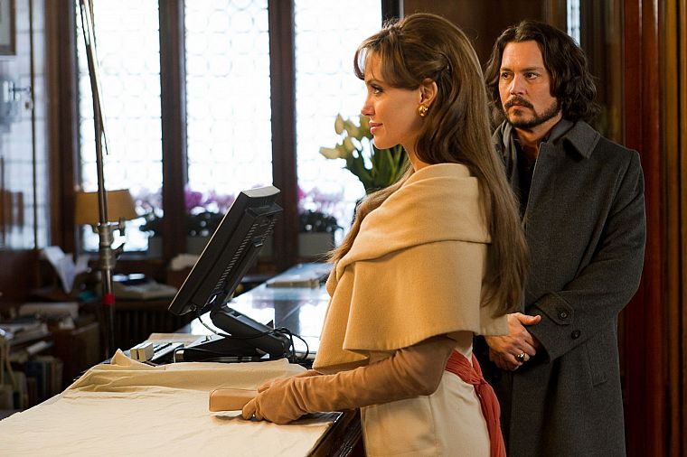 movies, Angelina Jolie, film, The Tourist, Johnny Depp - desktop wallpaper