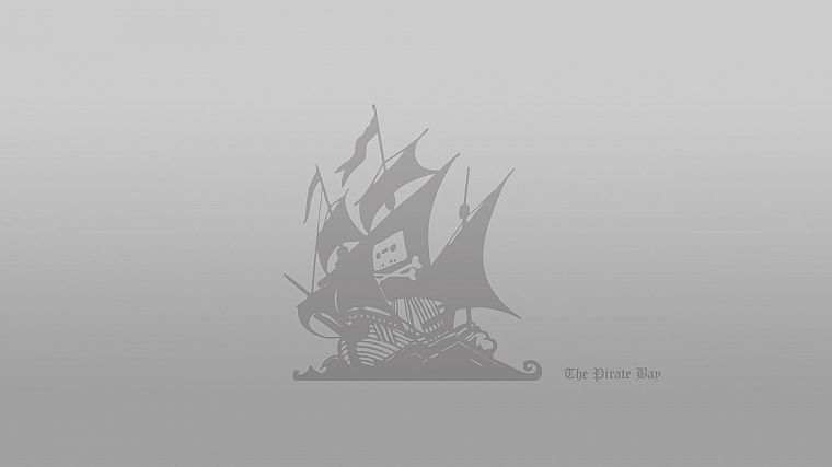 minimalistic, The Pirate Bay, grey - desktop wallpaper