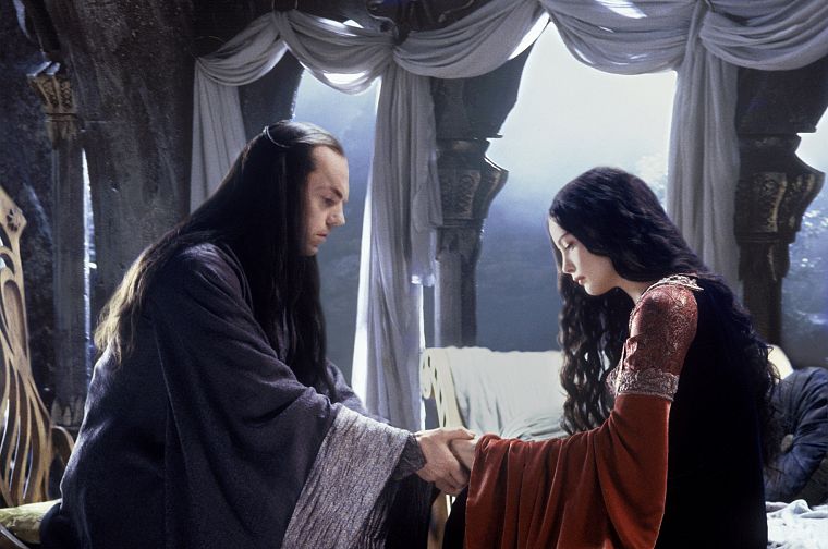 Liv Tyler, The Lord of the Rings, elves, Hugo Weaving, Arwen Undomiel, Elrond, Rivendell - desktop wallpaper