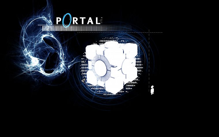 Portal, Companion Cube - desktop wallpaper