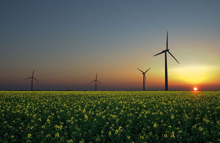 landscapes, nature, energy, fields, windmills, wind generators, wind turbines - desktop wallpaper