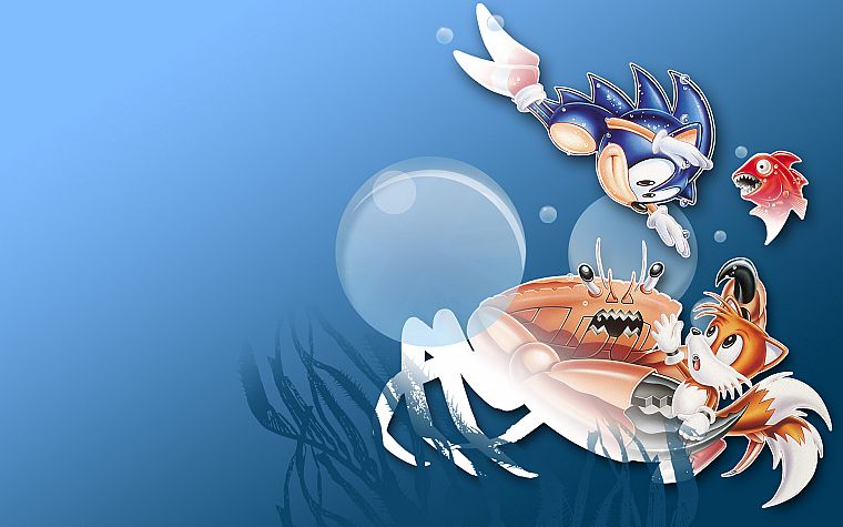Sonic the Hedgehog, tails, alternative art - desktop wallpaper