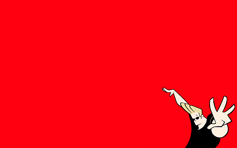 red, Johnny Bravo, simple background, red background - desktop wallpaper