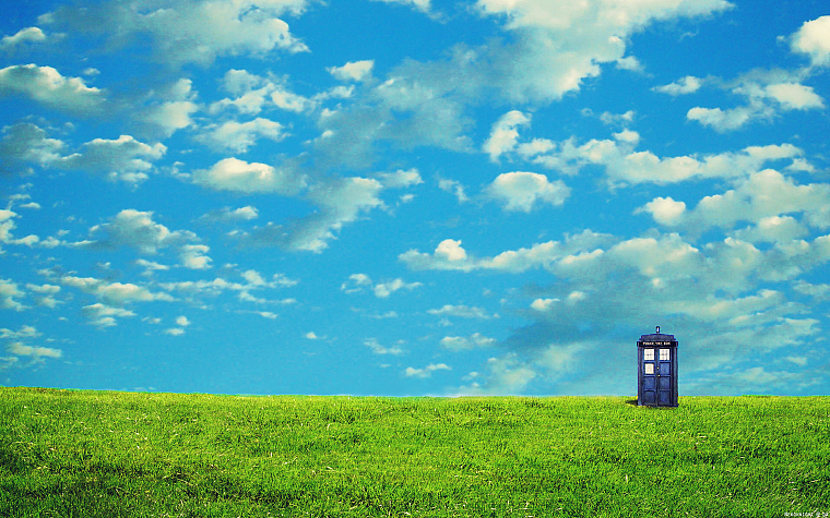 landscapes, TARDIS, Doctor Who - desktop wallpaper