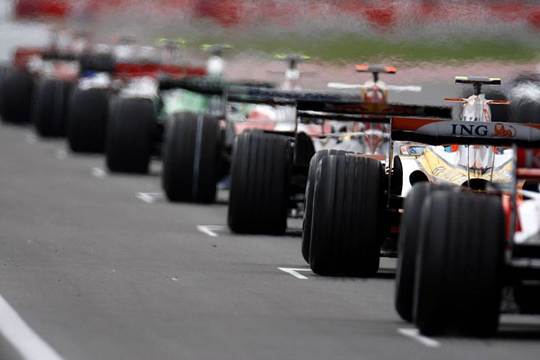 Formula One, start, Starting grid - desktop wallpaper