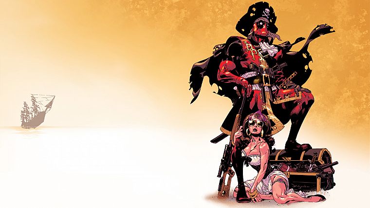 pirates, Deadpool Wade Wilson, Marvel Comics - desktop wallpaper
