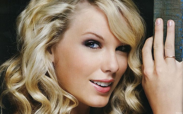 blondes, women, eyes, Taylor Swift, celebrity - desktop wallpaper