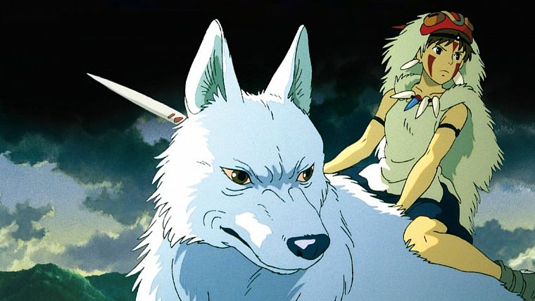 Princess Mononoke, Moro, wolves, San (Princess Mononoke) - desktop wallpaper