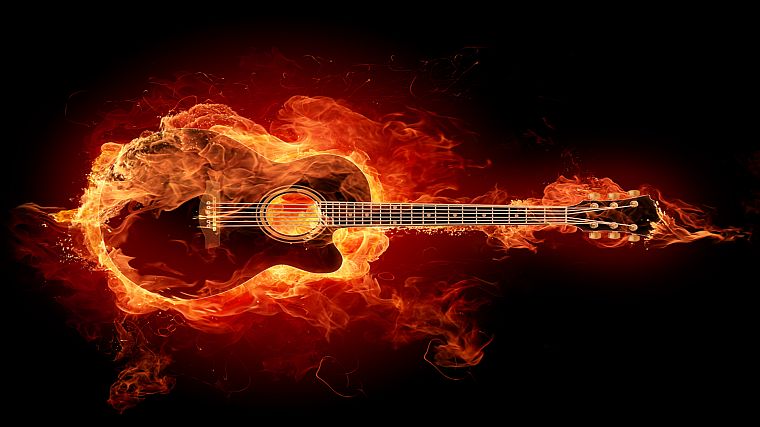 fire, In Flames, guitars - desktop wallpaper