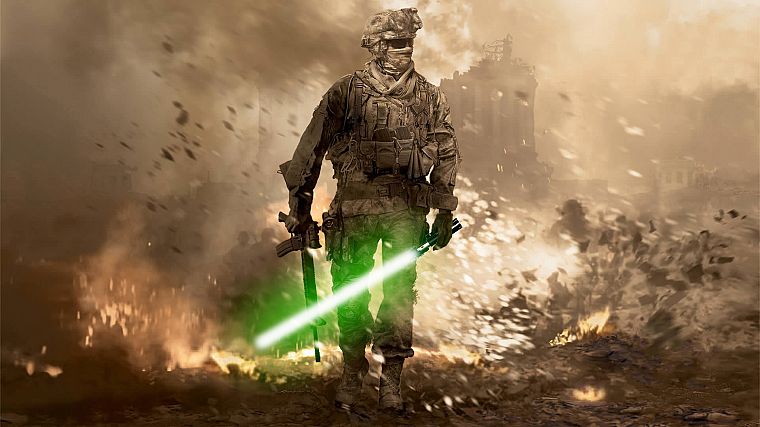 Star Wars, lightsabers, Call of Duty, Call of Duty: Modern Warfare 2 - desktop wallpaper
