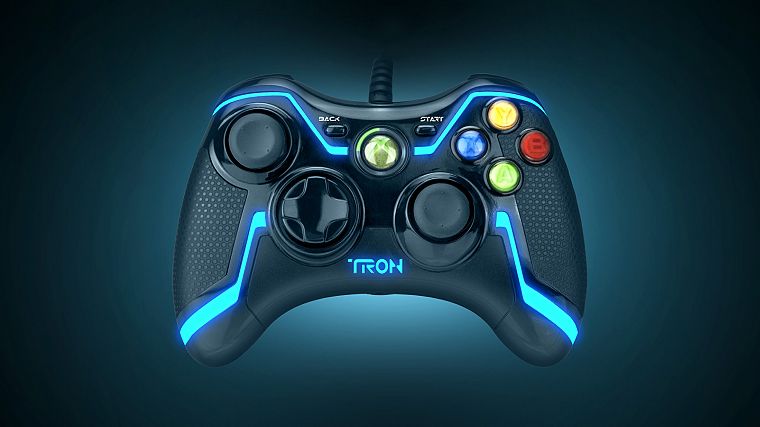 Tron, controllers, Xbox 360 - desktop wallpaper