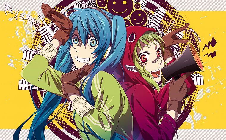 Vocaloid, Hatsune Miku, Megpoid Gumi, Matryoshka - desktop wallpaper
