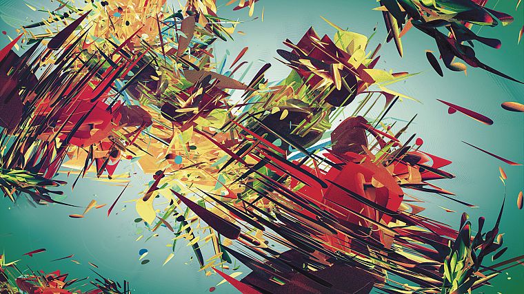 abstract, grunge, fractals, spikes - desktop wallpaper