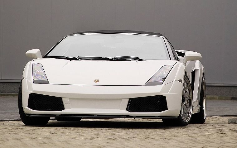 cars, vehicles, Lamborghini Gallardo, front view - desktop wallpaper