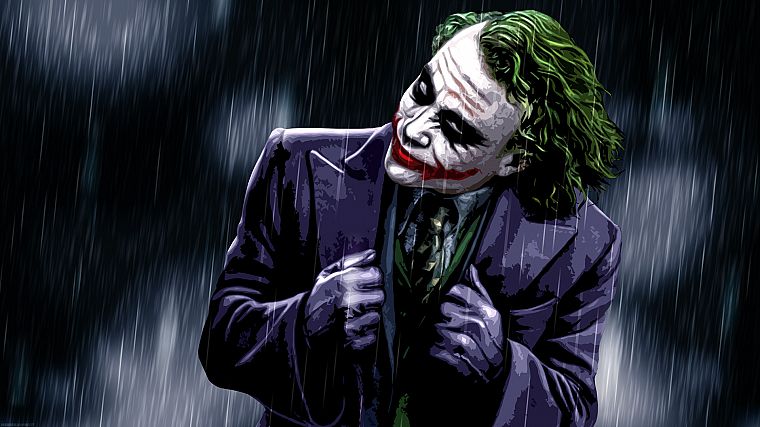 rain, The Joker - desktop wallpaper