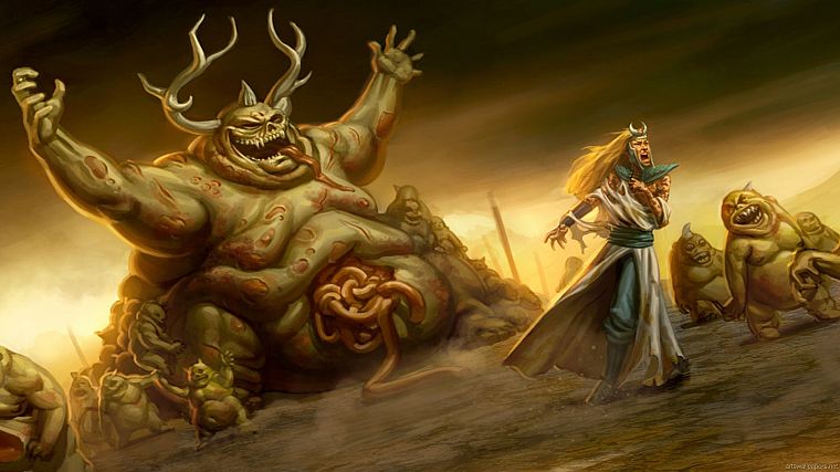 Warhammer, fantasy art, creatures, nurgle - desktop wallpaper