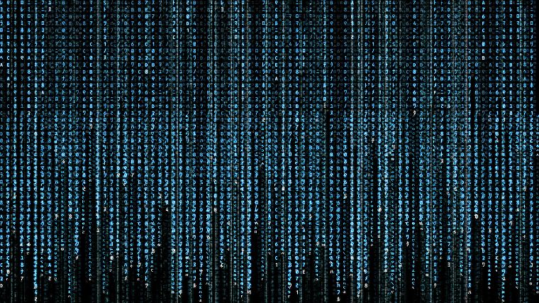 blue, Matrix - desktop wallpaper