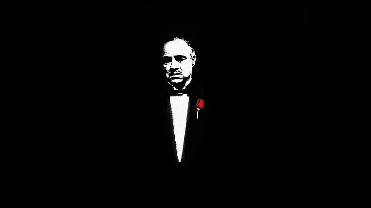 The Godfather, black background - desktop wallpaper