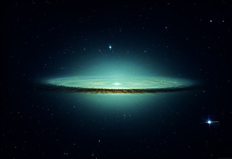 outer space, sombrero galaxy - desktop wallpaper