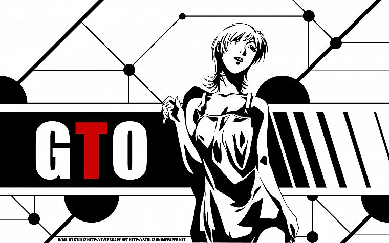black and white, Great Teacher Onizuka, anime, selective coloring - desktop wallpaper