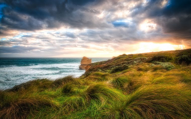 landscapes, nature, coast, HDR photography - desktop wallpaper