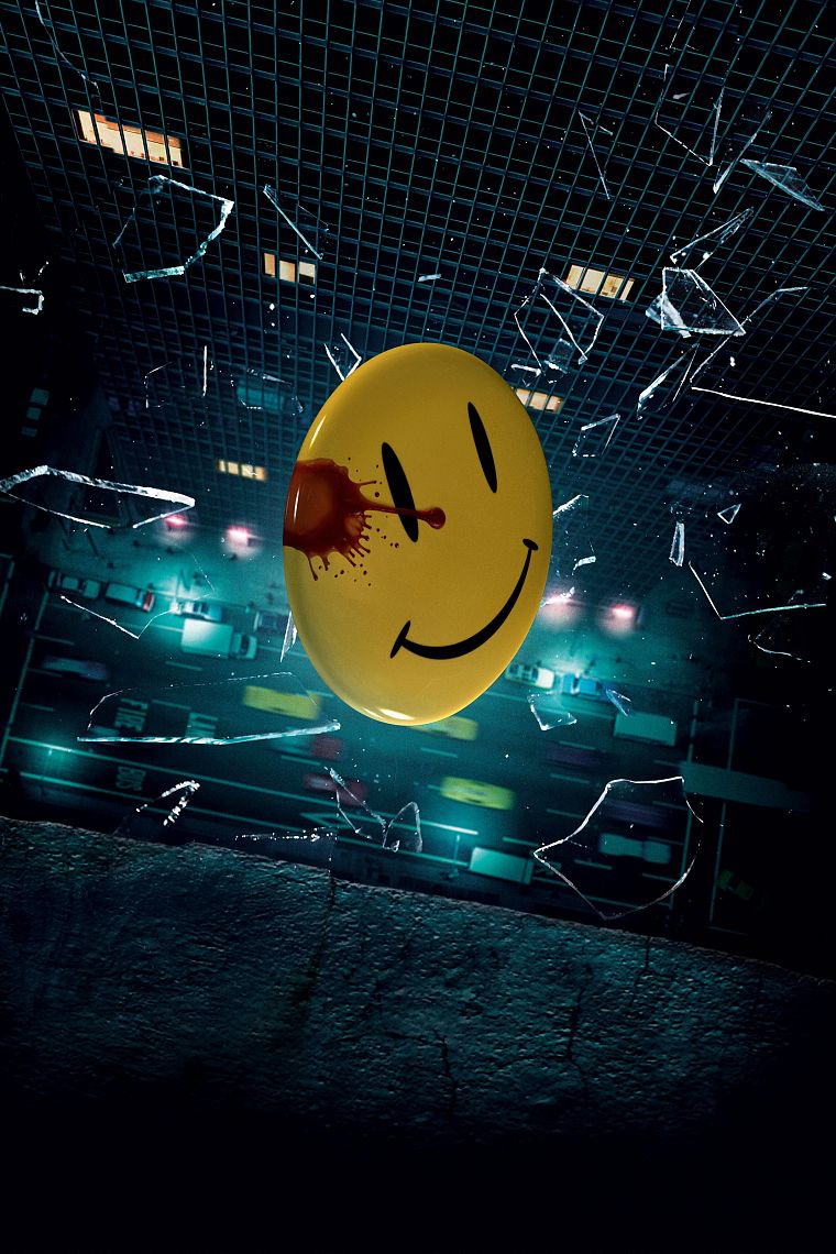 Watchmen, blood, glass, smiley, shattered, smiling, artwork - desktop wallpaper