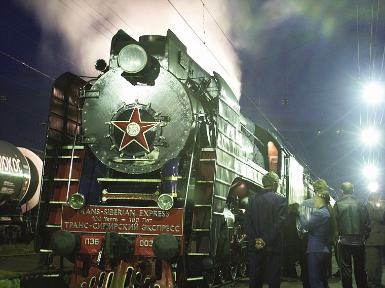 Soviet, trains, railroad tracks, steam engine, vehicles, P36 - desktop wallpaper