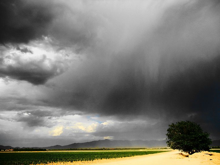 landscapes, nature, rain, storm, lightning - desktop wallpaper