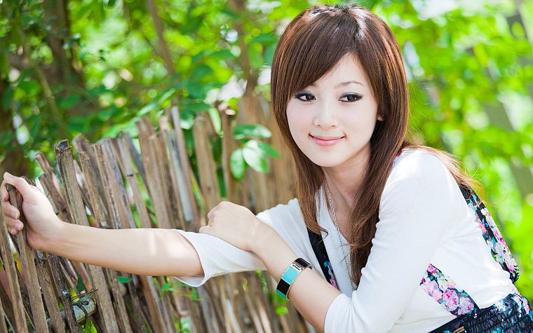 brunettes, women, Asians, Mikako Zhang Kaijie - desktop wallpaper