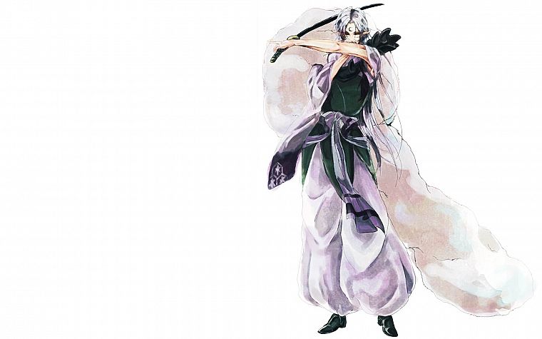 katana, weapons, Inuyasha, simple background, Sesshomaru, white background - desktop wallpaper