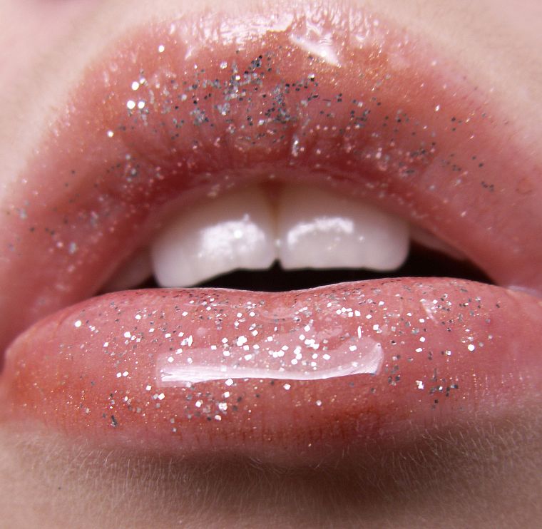 lips, glitter, lip gloss - desktop wallpaper