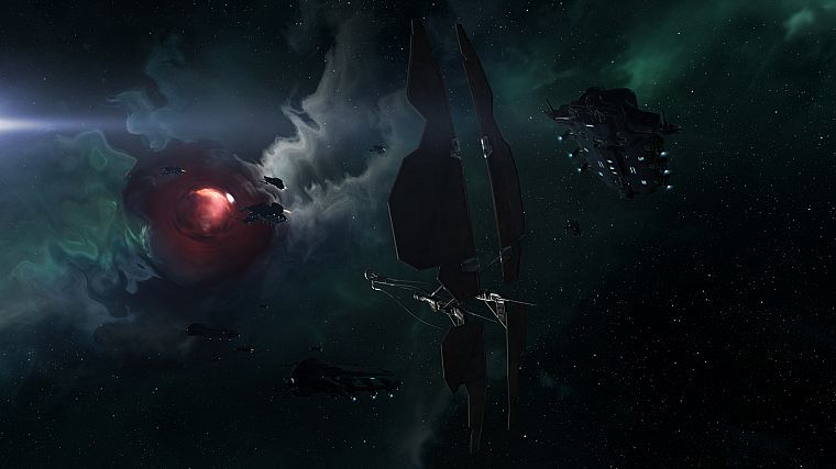 outer space, stars, galaxies, planets, EVE Online, spaceships, vehicles, sleepers, battleships - desktop wallpaper