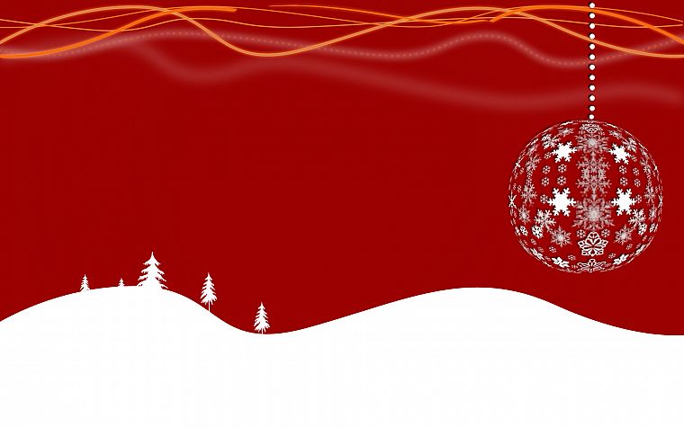 red, Christmas, ornaments - desktop wallpaper