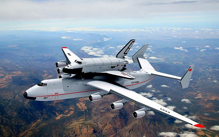 aircraft, Soviet, Space Shuttle, vehicles, Antonov An-225, Buran shuttle - desktop wallpaper