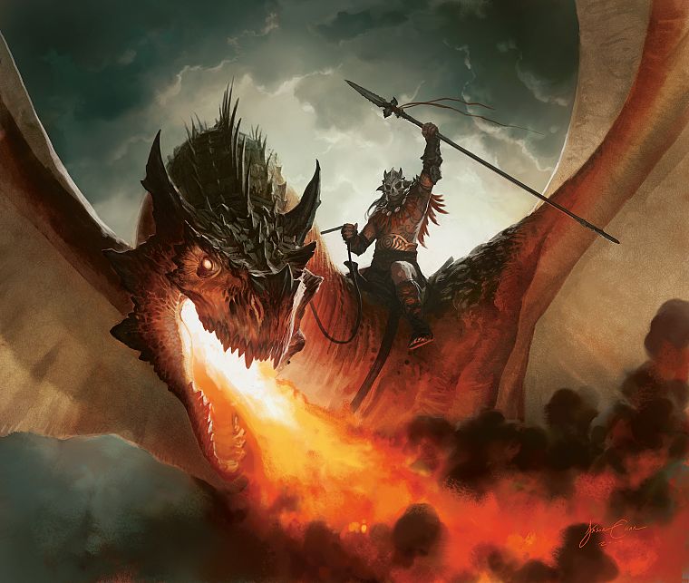 dragons, Magic: The Gathering, Jason Chan - desktop wallpaper
