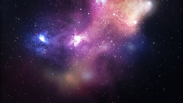 outer space, stars, Apple Inc., purple, nebulae - desktop wallpaper
