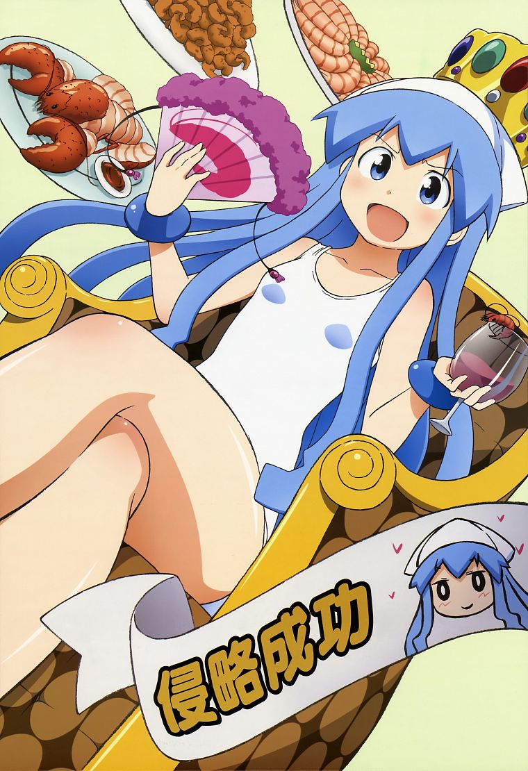 illustrations, Shinryaku! Ika Musume, Ika Musume, anime - desktop wallpaper