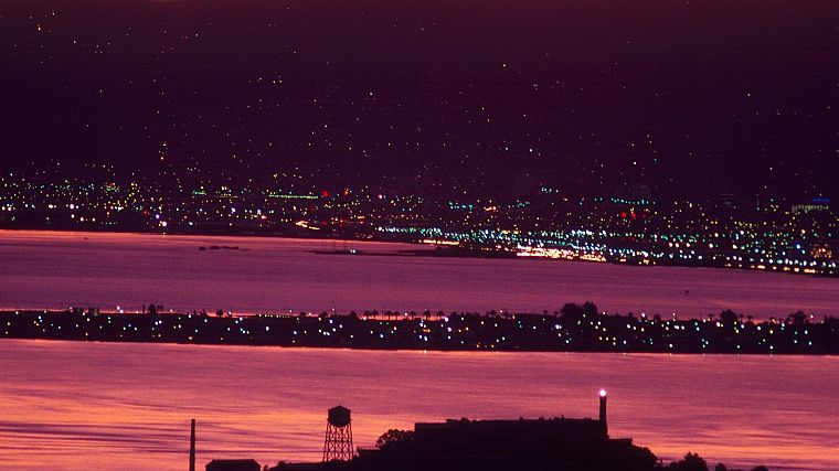 dawn, California, San Francisco, Alcatraz - desktop wallpaper