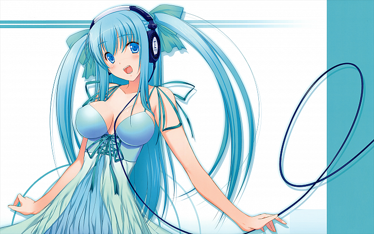 Vocaloid, Hatsune Miku, twintails - desktop wallpaper