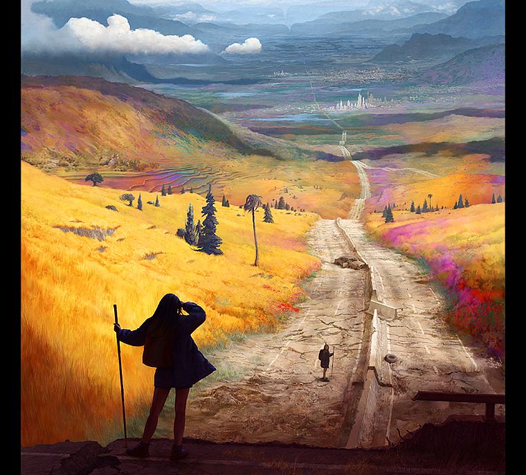 landscapes, multicolor - desktop wallpaper