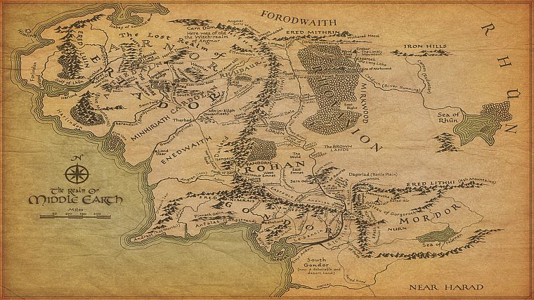 fantasy, The Lord of the Rings, maps, Middle-earth - desktop wallpaper