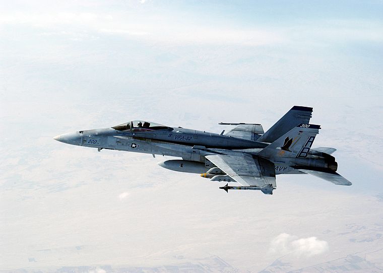 aircraft, military, planes, vehicles, F-18 Hornet, jet aircraft, AIM-9 - desktop wallpaper