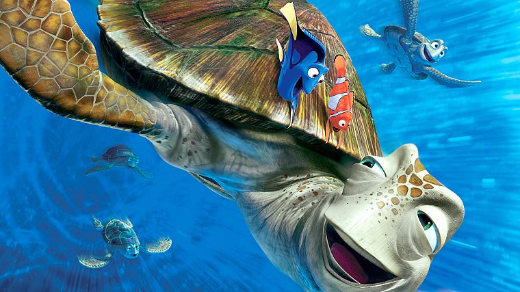 Pixar, turtles, Finding Nemo, clownfish - desktop wallpaper