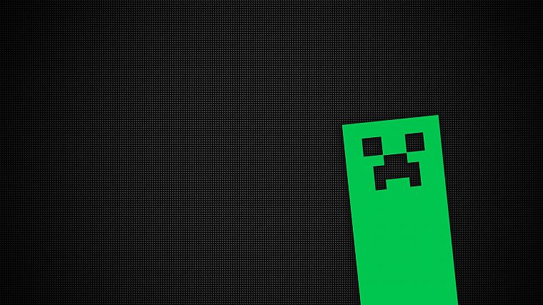 video games, minimalistic, creeper, Minecraft - desktop wallpaper