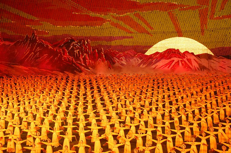 communism, multicolor, Festival, North Korea, dancers, performance, Pyongyang - desktop wallpaper