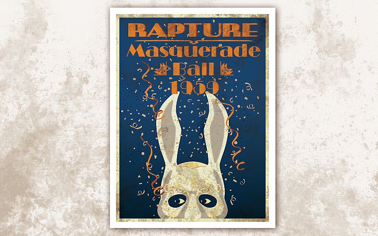 video games, BioShock, Rapture, masks, posters, bunny ears, masquerade - desktop wallpaper