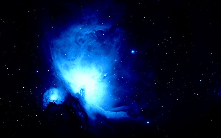 blue, outer space, stars - desktop wallpaper