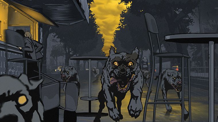 dogs, Waltz with Bashir, rabid - desktop wallpaper
