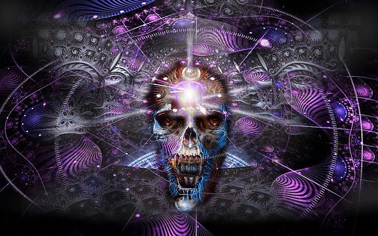 skulls, DMT, vision, alex grey - desktop wallpaper