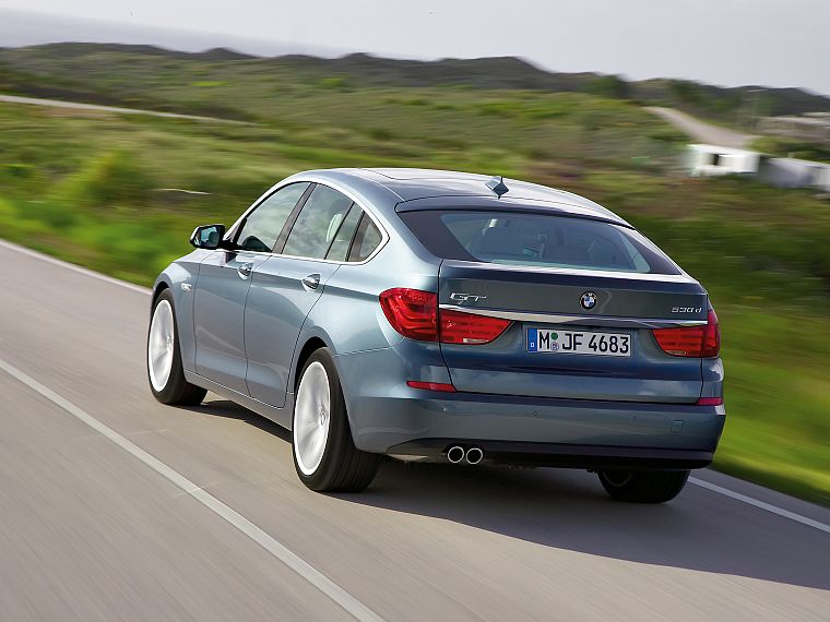 BMW, cars, roads, vehicles, BMW 5 GT, German cars, rear angle view - desktop wallpaper